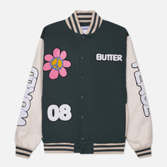 Мужская куртка бомбер Butter Goods World Peace Varsity, цвет зелёный, размер L