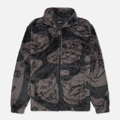 Мужская флисовая куртка RIPNDIP Many Faces Sherpa, цвет серый