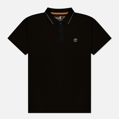 Мужское поло Timberland Millers River Print Collar, цвет чёрный, размер XL