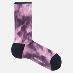 Носки Gramicci Tie-Dye Print Crew, цвет фиолетовый