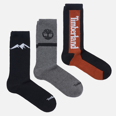 Комплект носков Timberland 3-Pack Graphic Giftable Crew, цвет комбинированный, размер 42-46 EU