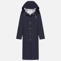 Женская куртка дождевик Stutterheim Mosebacke Long Print, цвет синий, размер M