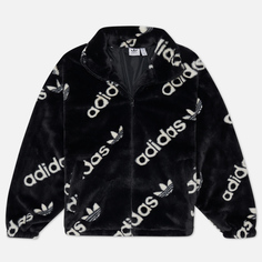 Женская флисовая куртка adidas Originals Faux Fur, цвет чёрный, размер M