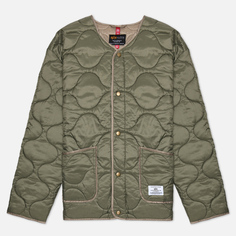 Женская куртка лайнер Alpha Industries Contrast Quilted Liner, цвет зелёный
