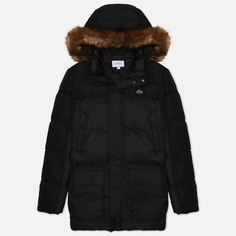 Мужская куртка парка Lacoste Detachable Hooded Waterproof Coat, цвет чёрный, размер 48