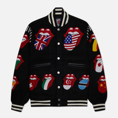 Мужская куртка бомбер MARKET x Rolling Stones World Flag Varsity, цвет чёрный, размер S