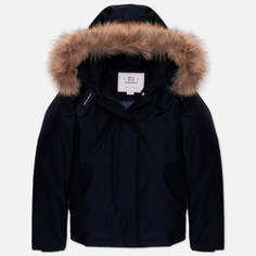 Женская куртка парка Woolrich Arctic Raccoon Short, цвет синий, размер XS