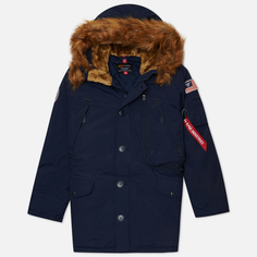 Мужская куртка парка Alpha Industries N-3B Alpine Parka, цвет синий, размер S