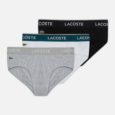 Комплект мужских трусов Lacoste Underwear 3-Pack Casual Briefs, цвет комбинированный, размер S