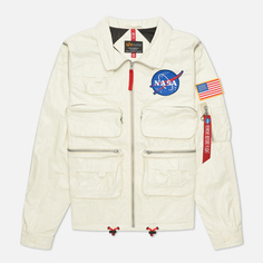 Мужская куртка бомбер Alpha Industries NASA Evo, цвет белый