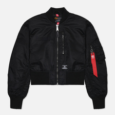 Женская куртка бомбер Alpha Industries L-2B Cropped Gen II Flight, цвет чёрный, размер L