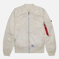 Мужская куртка бомбер Alpha Industries L-2B Bloodchit Gen II Flight, цвет белый, размер S