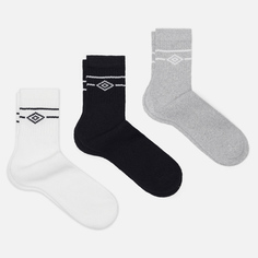 Комплект носков Umbro Stacked Logo Sports 3 Pack, цвет комбинированный