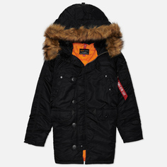 Женская куртка парка Alpha Industries N-3B, цвет чёрный