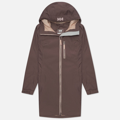 Женская куртка дождевик Helly Hansen Long Belfast 3/4 Length, цвет фиолетовый, размер L