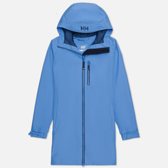 Женская куртка дождевик Helly Hansen Long Belfast 3/4 Length, цвет голубой