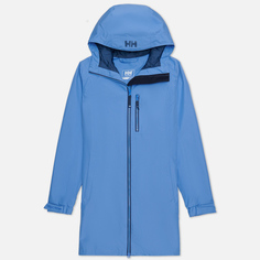 Женская куртка дождевик Helly Hansen Long Belfast 3/4 Length, цвет голубой, размер S