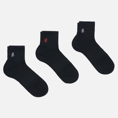 Комплект носков Gramicci 3-Pack Basic Short, цвет чёрный