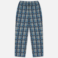Мужские брюки thisisneverthat African Check, цвет голубой, размер M