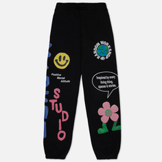 Мужские брюки MARKET Smiley Collage, цвет чёрный, размер L