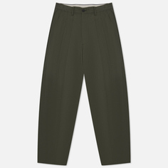 Мужские брюки Uniform Bridge 22FW Two Tuck, цвет зелёный
