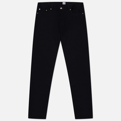 Мужские джинсы Edwin Regular Tapered Kaihara Black x Black Stretch Green x White Selvage 12.5 Oz, цвет чёрный, размер 34/30