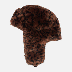 Шапка Kangol Leopard Trapper, цвет коричневый
