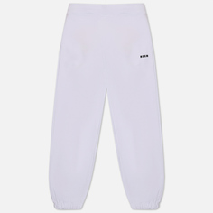 Мужские брюки MSGM Micrologo Basic Unbrushed, цвет белый