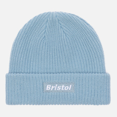 Шапка F.C. Real Bristol Small Classic Logo Beanie, цвет голубой