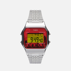 Наручные часы Timex x Stranger Things T80, цвет серебряный