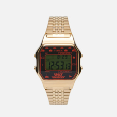 Наручные часы Timex x Space Invaders T80, цвет золотой