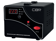 Стабилизатор напряжения CBR CVR 0157 1500 ВА/900 Вт, диапазон вход. напряж. 140–260 В, точность стабилизации 8%, LED-индикация, вольтметр, 2 евророзет