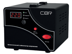 Стабилизатор напряжения CBR CVR 0207 2000 ВА/1200 Вт, диапазон вход. напряж. 140–260 В, точность стабилизации 8%, LED-индикация, вольтметр, 2 евророзе