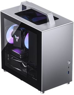Корпус mini-ITX JONSBO T8 PLUS Silver без БП, боковые панели из закаленного стекла, серебристый