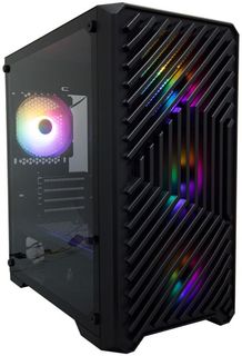 Корпус mATX 1STPLAYER TRILOBITE T5 T5-BK-4F1 черный, без БП, боковая панель из закаленного стекла, 2*USB 3.0, USB 2.0, audio
