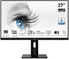 Монитор 27" MSI PRO MP273P 9S6-3PB49H-045 16:9 FHD, 5ms(GTG), 1000:1, 100M:1, 250nit, 75Hz, 178/178, HDMI, DP, Speaker, VESA, Tilt, Kensington Lock