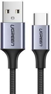 Кабель UGREEN US288 60408 USB-C Male / USB 2.0 Male, 3м, серый космос