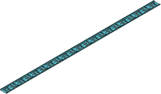 Кабельный организатор вертикальный, 42U Hyperline CDV-M-75x9-42U-RAL9005 перфорированный вертикальный кабельный организатор-лоток для шкафа, черный