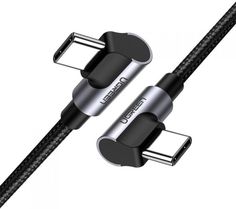 Кабель UGREEN US323 70531 Angled USB-C Aluminum Case with Braided, 2м, black