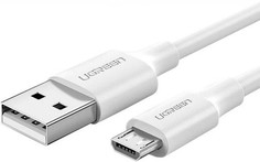 Кабель UGREEN US289 60141 USB 2.0 A/Micro USB, Nickel Plating, 1м, white
