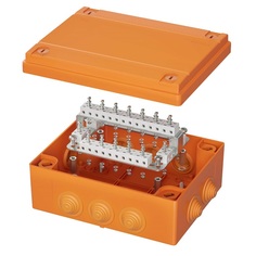 Коробка распределительная DKC FSB414004 пластиковая FS с кабельными вводами и клеммниками, IP55, 240х190х90 мм, 40р, 450V, 6A, 4 мм2, "Vulcan"