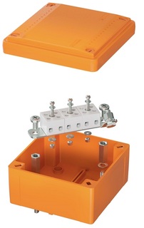 Коробка распределительная DKC FSB10506 пластиковая FS с гладкими стенками и клеммниками, IP56, 100х100х50 мм, 5р, 450V, 10A, 6 мм2, "Vulcan"