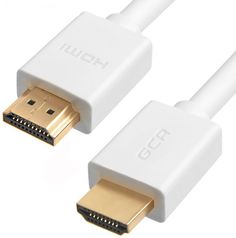 Кабель интерфейсный HDMI-HDMI GCR 19M/19M 01099, v2.0, белый, OD7.3mm, 28/28 AWG, позолоч. контакты, Ethernet 18 Гбит/с, 3D, 4K, тройной экран