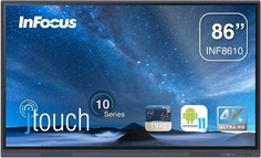 Интерактивная панель InFocus JTOUCH 10 INF8610 86", 3840*2160, 60 Hz, ИК тачскрин 20 касаний, 400 cd/m2, 5000:1, 4GB DDR4, 32GB, Android 11.0, колонки