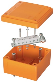 Коробка распределительная DKC FSB10604 пластиковая FS с гладкими стенками и клеммниками, IP56, 100х100х50 мм, 6р, 450V, 6A, 4 мм2, "Vulcan"