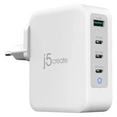 Зарядное устройство сетевое j5create JUP43130E 130W PD USB-C 4-Port Charger