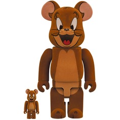 Фигура Bearbrick Medicom Toy Jerry Flocky Edition Tom and Jerry 400% and 100%