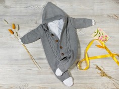 Комбинезоны и полукомбинезоны AmaroBaby Вязаный комбинезон детский с капюшоном Pure Love