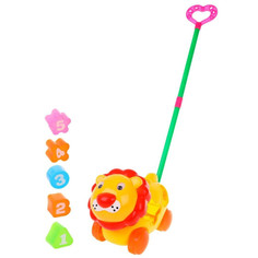Каталки-игрушки Каталка-игрушка Наша Игрушка с ручкой Лев M0112