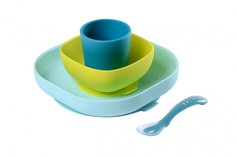 Посуда Beaba Набор посуды (2 тарелки, стакан, ложка) Silicone Meal Set